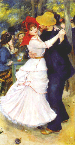 reproductie Bal a Bougival van Pierre-Auguste Renoir